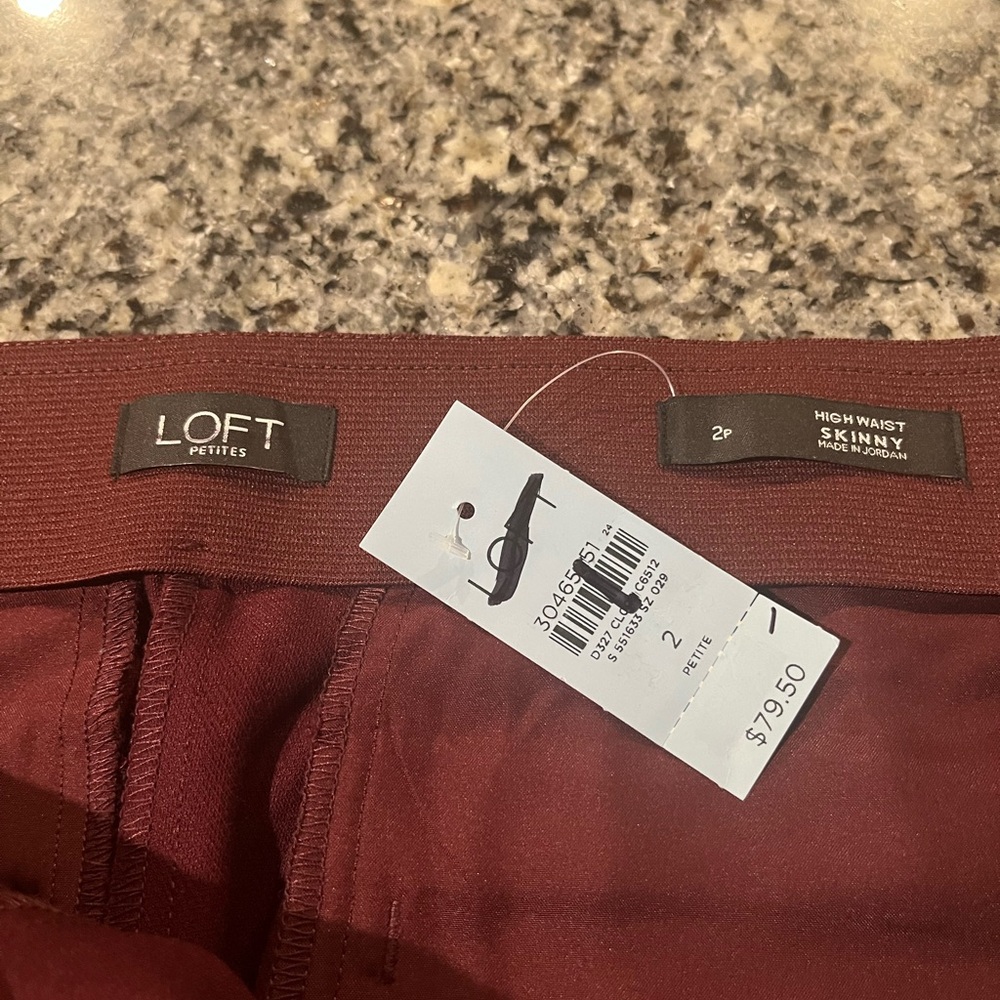 NWT Loft woman’s high waist skinny pants, petite size 2 - Picture 3 of 5